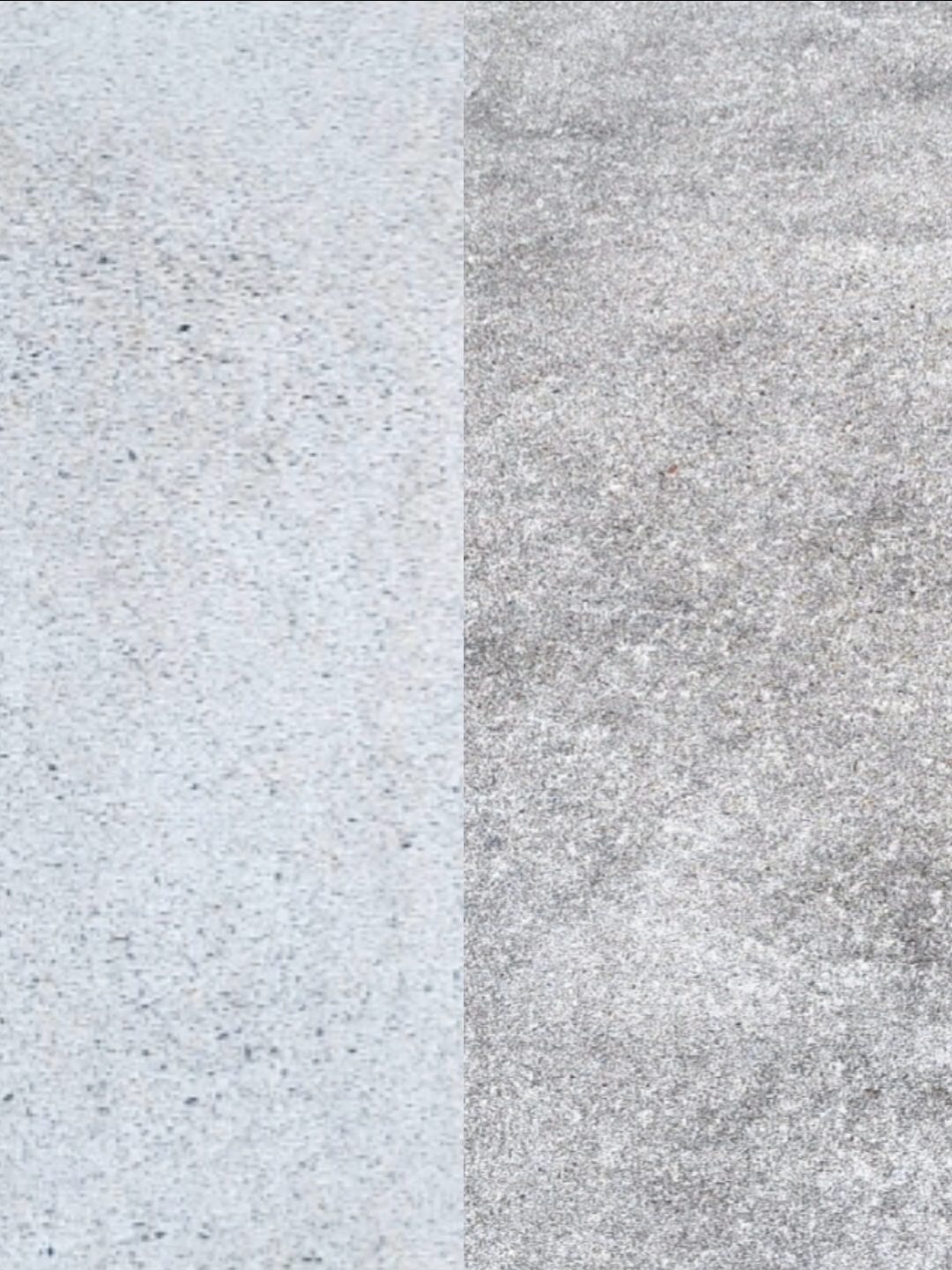 Freshly cleaned concrete driveway with a bright, even surface